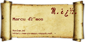 Marcu Ámos névjegykártya